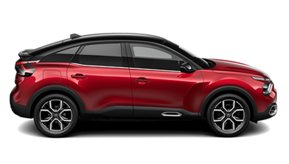 coche rojo de perfil